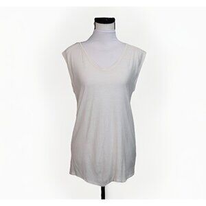 T by Alexander Wang Cream Tank Scoop Neck Slip Bodycon Sleeveless Dress Size XS